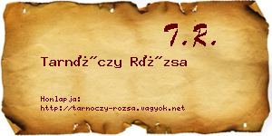 Tarnóczy Rózsa névjegykártya