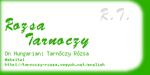 rozsa tarnoczy business card